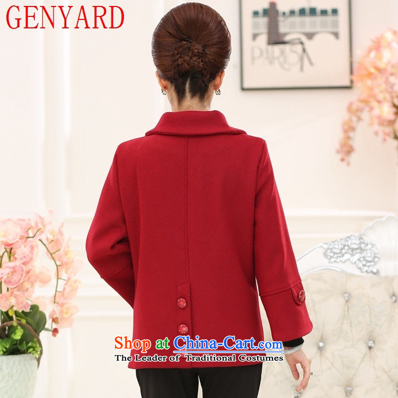 The elderly in the autumn and winter GENYARD boxed? jacket 40-50-60 gross-year-old middle-aged female boxed long-sleeved shirt mother woolen coats and color 2XL( recommendations 110-125 catty ),GENYARD,,, shopping on the Internet