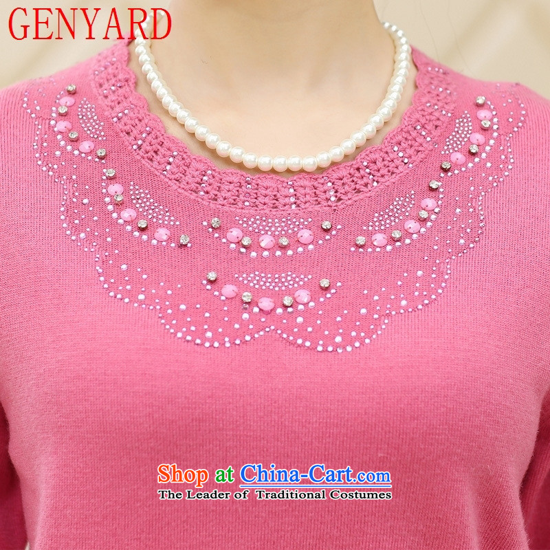 The elderly in the new GENYARD autumn blouses 40-50-year-old mother with middle-aged ladies' knitted woolen sweater, forming the t-shirts orange L 100-125 catty ,GENYARD,,, shopping on the Internet