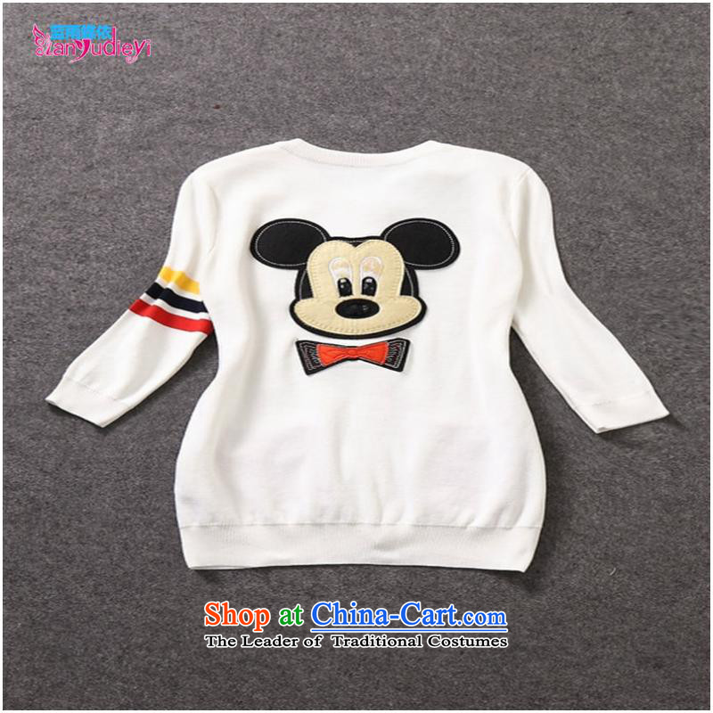 The Secretary for women involved in-store. New Products, Europe and the external trade of the 2014 autumn female Mickey stamp long-sleeved sweater knit shirts W319B3 Blue M Blue rain butterfly according to , , , shopping on the Internet