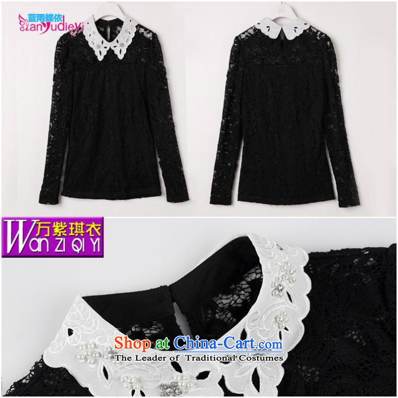 The Secretary for women shop .2015 involving fall of new products and stylish career women dressed dolls, forming the basis for a long-sleeved engraving the Netherlands shirt female lace white L, blue shirt Girl Butterfly according to , , , The rain shopp