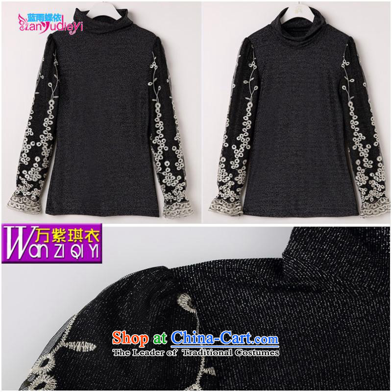 The Secretary for women shop .2015 involving fall of Korean women new boxed long-sleeved check spend long-sleeved shirt, forming the engraving female T-shirt female black , L, blue rain butterfly according to , , , shopping on the Internet