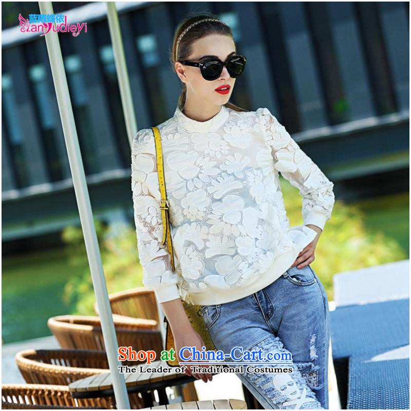 The Secretary for women involved in-store. Shenzhen women fall new western style and sexy put engraving embroidered clothes White XL, blue rain butterfly according to , , , shopping on the Internet