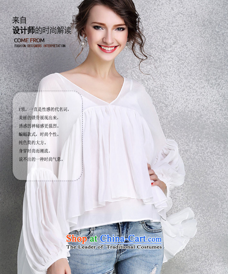 The Secretary for women shop .2015 involving new products for women clothes for larger women loose deep V-Neck lanterns cuff large flows of Netherlands, forming the CAMI white S picture, prices, brand platters! The elections are supplied in the national character of distribution, so action, buy now enjoy more preferential! As soon as possible.