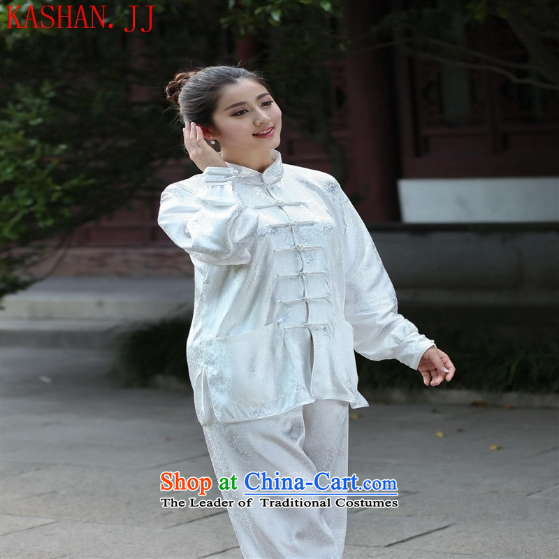 Mano-hwan's men Tang Dynasty Package 2526-11 kung fu shirt collar new ethnic Han-Tang dynasty men in lung beige kit 01 XXL, Card (KASHAN.JJ bandying Susan Sarandon) , , , shopping on the Internet