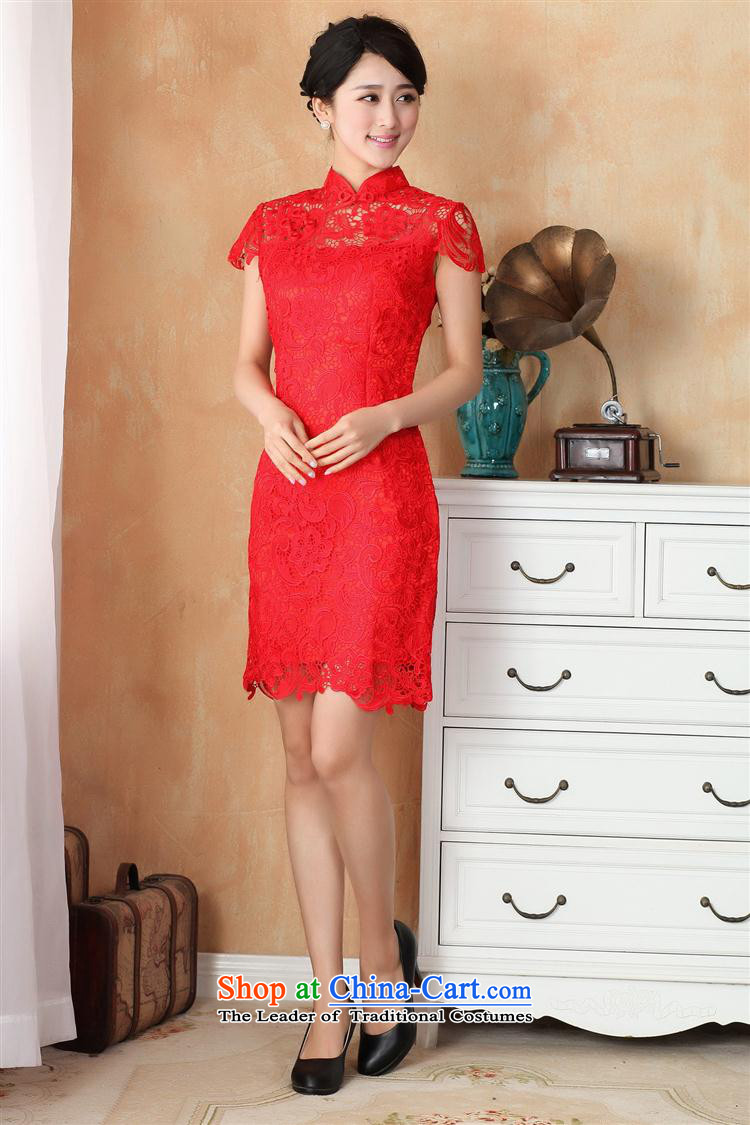 Mano-hwan's 2015 2365-3 new short-sleeved improved qipao summer flowers stereo national China wind etiquette clothing dresses black XXL picture, prices, brand platters! The elections are supplied in the national character of distribution, so action, buy now enjoy more preferential! As soon as possible.