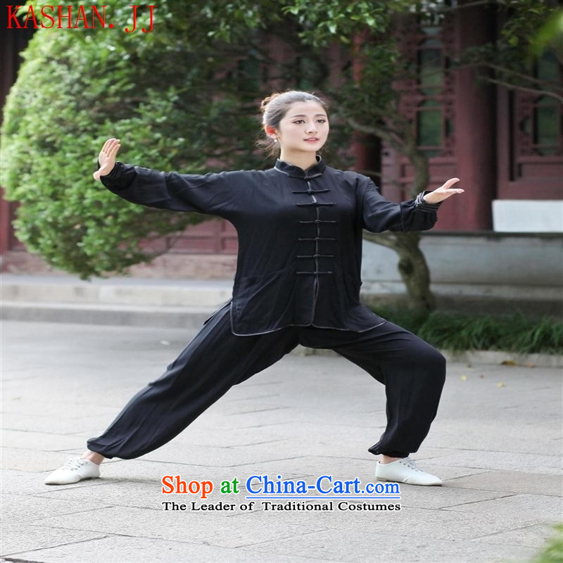 Mano-hwan's men Tang dynasty kit 2527-7) Kung Fu Tai Chi Kit shirt collar ethnic Han-Tang Dynasty Ladies black kit 07 XXXL, Card (KASHAN.JJ bandying Susan Sarandon) , , , shopping on the Internet