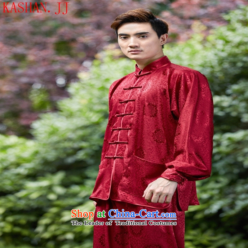 Mano-hwan's men Tang dynasty kit 2526-9) kung fu shirt collar new ethnic Han-Tang dynasty men in lung beige kit 01 XXXL, Card (KASHAN.JJ bandying Susan Sarandon) , , , shopping on the Internet