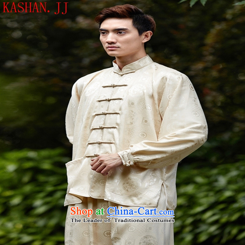 Mano-hwan's men Tang dynasty kit 2526-1) kung fu shirt collar new ethnic Han-Tang dynasty men in Lung White Kit 02 XS, Susan Sarandon Zaoyuan (KASHAN.JJ card) , , , shopping on the Internet
