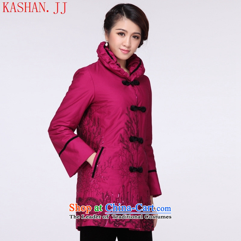 Mano-hwan's new National wind Ms. stylish Tang dynasty autumn and winter coat cotton coat in the Chinese long robe jacket of red XL, Susan Sarandon KASHAN.JJ BANDYING (Card) , , , shopping on the Internet