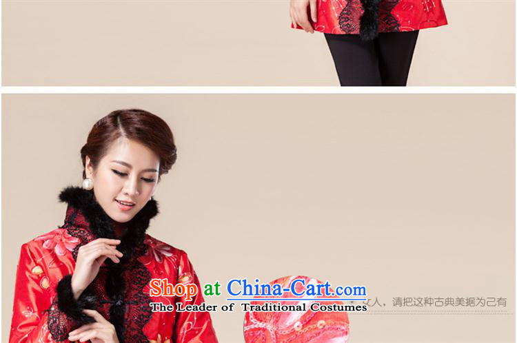 Mano-hwan's arts Tang dynasty new winter coat jacket female Chinese noble activity in rabbit hair long wire of Chinese cotton witch of red M picture, prices, brand platters! The elections are supplied in the national character of distribution, so action, buy now enjoy more preferential! As soon as possible.
