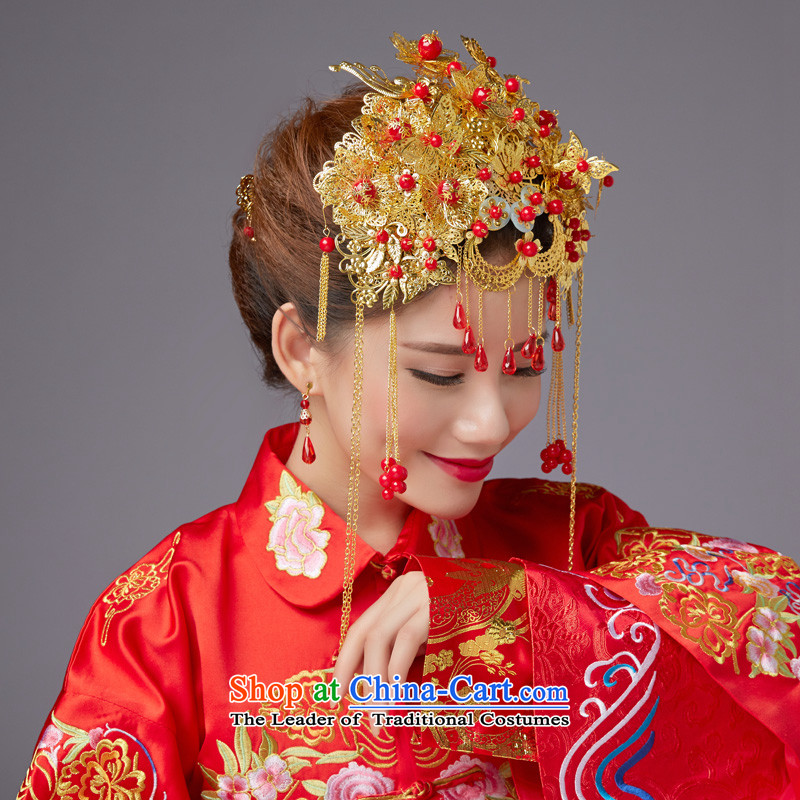 The Friends of ancient headdress edging CHINESE CHEONGSAM FUNG Sau Wo Service Classic Champion Accessories Red Head Ornaments marriages ornaments picture color, Yi (LANYI) , , , shopping on the Internet