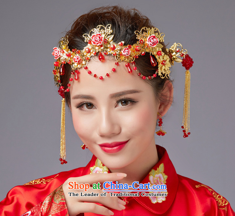 The Friends of ancient headdress flow Su Feng crown for international Chinese qipao-soo marriage Wedding Gifts Wo Service hates makeup and accessories red edging headdress earrings 5 piece set new picture, prices, brand platters! The elections are supplied in the national character of distribution, so action, buy now enjoy more preferential! As soon as possible.