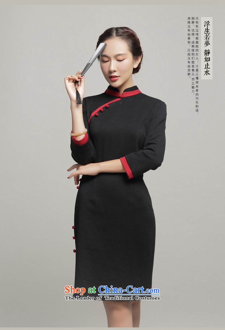 Bong-migratory new autumn 7475 Sau San cotton qipao daily long-sleeved retro qipao Sau San dresses DQ15219 black S picture, prices, brand platters! The elections are supplied in the national character of distribution, so action, buy now enjoy more preferential! As soon as possible.