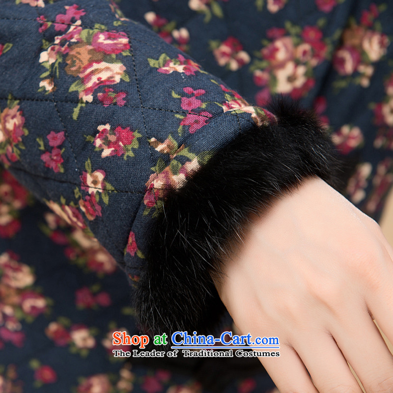 The Cave of the elderly in the autumn and winter of older women Sau San Tong load long thick coat cap clips cotton coat 2072 Blue Chinese XXL picture, prices, brand platters! The elections are supplied in the national character of distribution, so action, buy now enjoy more preferential! As soon as possible.