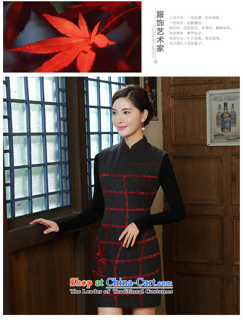 [Sau Kwun Tong] deplores the 2015 Fall/Winter Collections so new stylish retro latticed wool embroidery cheongsam dress QW5912? suit XL Photo, prices, brand platters! The elections are supplied in the national character of distribution, so action, buy now enjoy more preferential! As soon as possible.
