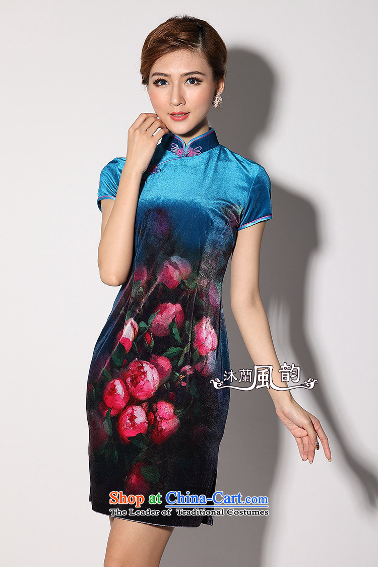 Mano-hwan's new qipao really improved scouring pads, Sau San retro short qipao older costumes national costumes black XXXL picture, prices, brand platters! The elections are supplied in the national character of distribution, so action, buy now enjoy more preferential! As soon as possible.