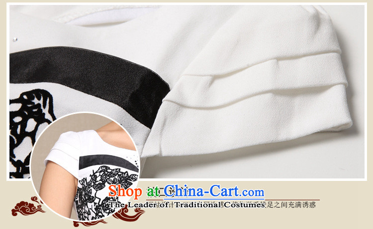 Mano-hwan's new summer short, improved stylish cheongsam dress retro graphics cotton dress thin white L picture, prices, brand platters! The elections are supplied in the national character of distribution, so action, buy now enjoy more preferential! As soon as possible.