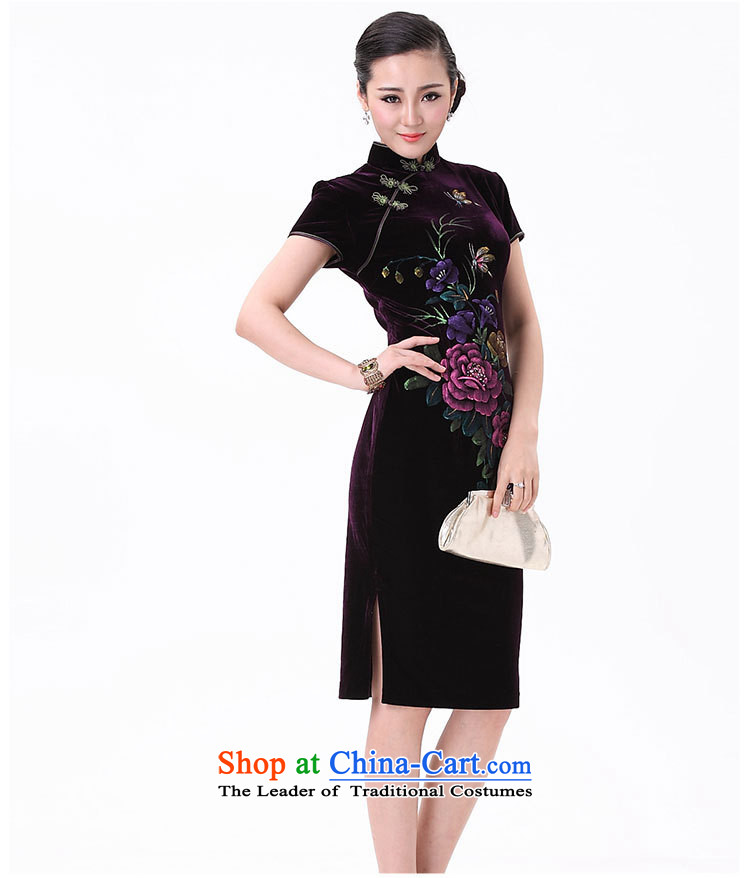 Mano-hwan's 2015 new cheongsam with retro improved price mother Couture fashion autumn and winter 8868 in purple cuff qipao XXL picture, prices, brand platters! The elections are supplied in the national character of distribution, so action, buy now enjoy more preferential! As soon as possible.