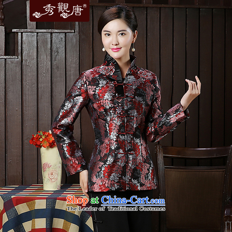 [Sau Kwun Tong] Cayman Ying 2015 Fall/Winter Collections Of Chinese Antique Ms. New Tang dynasty jacket coat TC5919 mother Suit M Soo-Kwun Tong shopping on the Internet has been pressed.