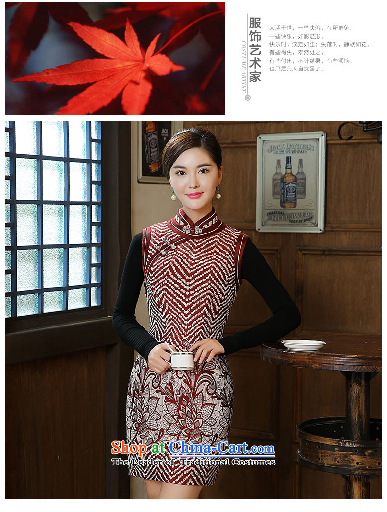 [Sau Kwun Tong] shadow Yat 2015 Fall/Winter Collections new stylish wave points improved cheongsam dress stylish stamp QW5914 Suit M picture, prices, brand platters! The elections are supplied in the national character of distribution, so action, buy now enjoy more preferential! As soon as possible.