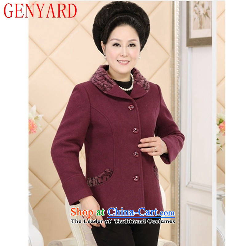 The autumn and winter GENYARD2015 new) women's gross is older large load mother coat grandma blouses red XL,GENYARD,,, shopping on the Internet