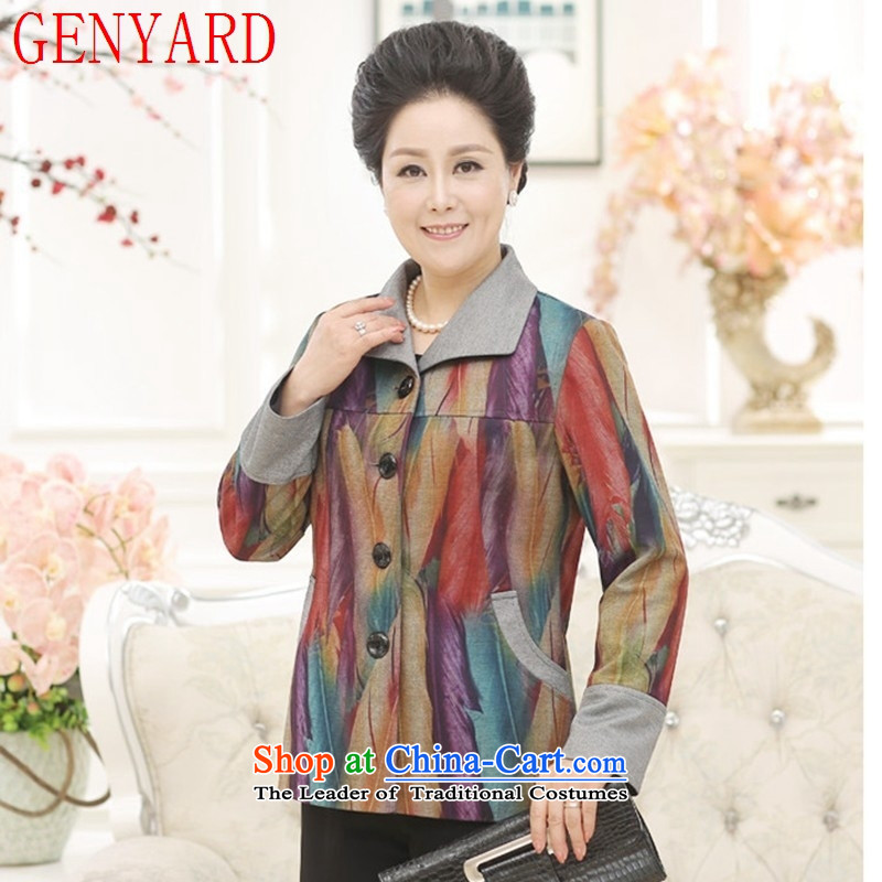 The fall of new, GENYARD2015 in older women's grid? large jacket gross mother blouses No. 2 Color XXXL,GENYARD,,, shopping on the Internet