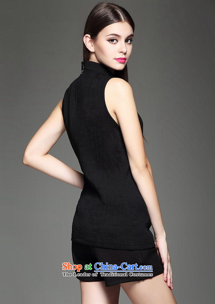 The European site autumn and winter clothes market new products Europe and minimalist decoration beaded Sau San video thin black sleeveless shirt L picture, prices, brand platters! The elections are supplied in the national character of distribution, so action, buy now enjoy more preferential! As soon as possible.