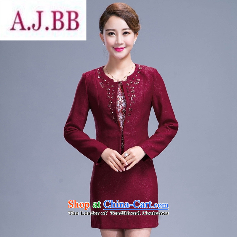 Ya-ting and fashion boutiques in autumn 2015, replacing the wedding dress large old mother with two-piece dresses red XXL,A.J.BB,,, shopping on the Internet