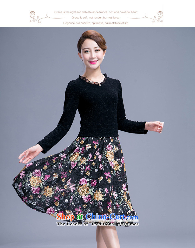 Ya-ting stylish shops 2015 Autumn replacing larger Sau San Korean middle-aged female mother who decorated temperament in the skirt long black XL Photo, prices, brand platters! The elections are supplied in the national character of distribution, so action, buy now enjoy more preferential! As soon as possible.