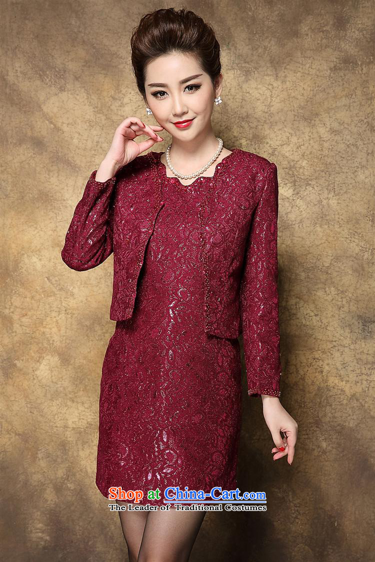 Ya-ting and fashion boutiques autumn 2015 new) Older dresses temperament Sau San larger wedding wedding MOM pack kit in the red 4XL185 104A Picture, prices, brand platters! The elections are supplied in the national character of distribution, so action, buy now enjoy more preferential! As soon as possible.