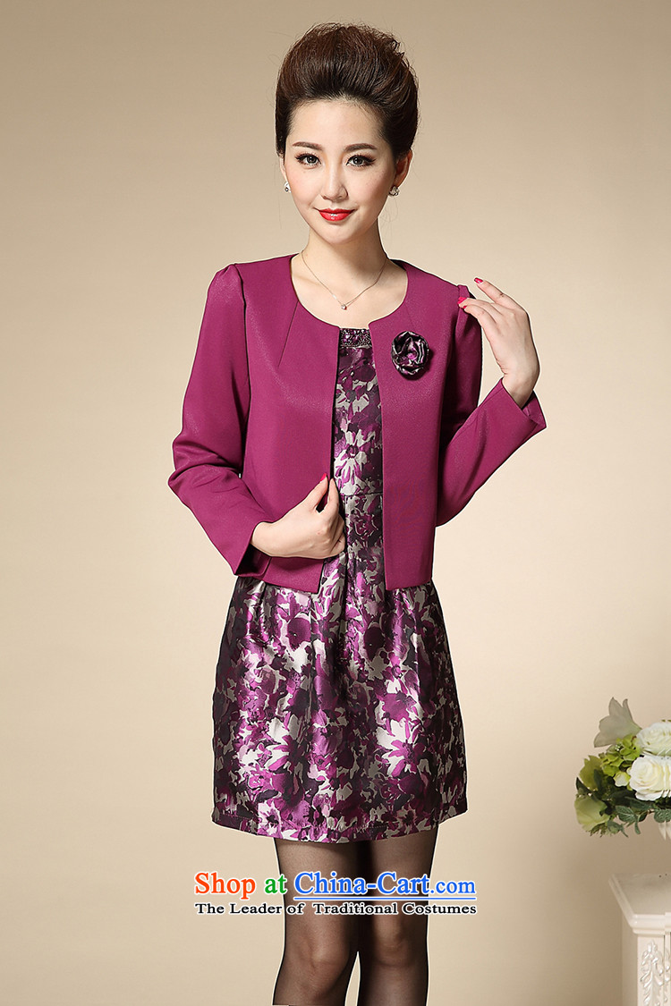 Ya-ting and fashion boutiques in 2015 Women's clothes mother older temperament is elegant and modern dresses two kits dress purple 175 96A Picture, prices, brand platters! The elections are supplied in the national character of distribution, so action, buy now enjoy more preferential! As soon as possible.