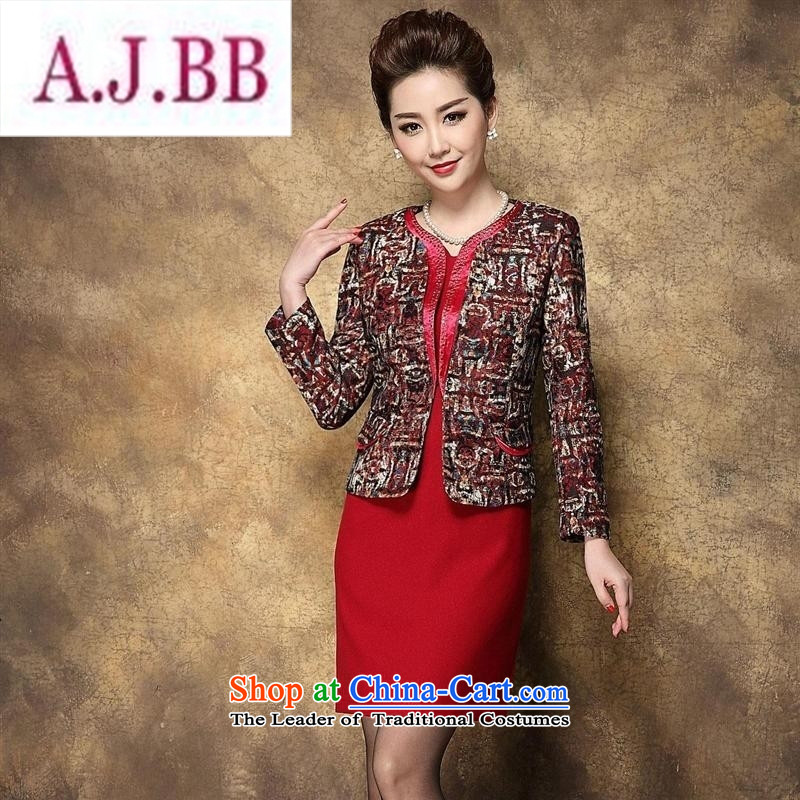 Ya-ting and fashion boutiques in autumn and winter 2015 older stylish wedding wedding MOM pack spent red dress 4XL,A.J.BB,,, Yi shopping on the Internet