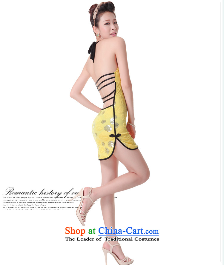 Mano-hwan's sexy female cheongsam dress short skirt night service technician will dress ktv princess chest yellow S picture services, prices, brand platters! The elections are supplied in the national character of distribution, so action, buy now enjoy more preferential! As soon as possible.