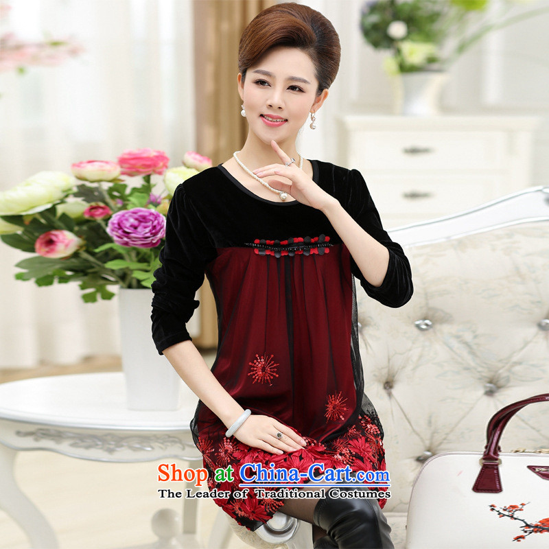 The Secretary for Health related shop * Mother replacing dresses in 2015 new elderly women during the spring and autumn replacing Kim large long-sleeved scouring pads, forming the skirt purple 4XL, and involved (rvie.) , , , shopping on the Internet