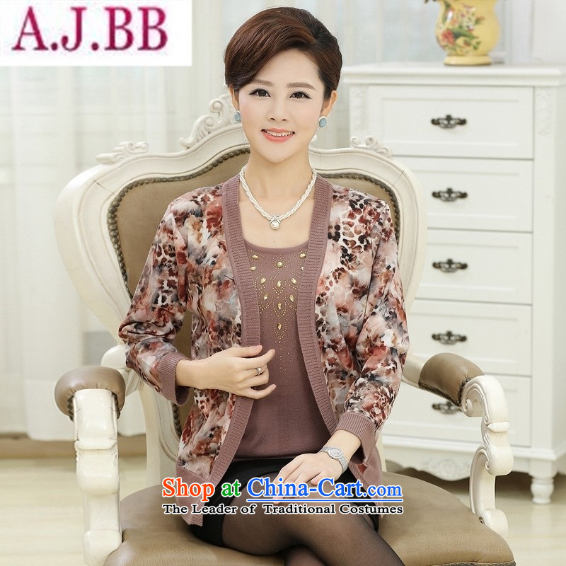 The Secretary for Health concerns of older women shop * replacing autumn boxed long-sleeved Knitted Shirt loose large older people with middle-aged mother leave two woolen sweater and color feather XL, and involved (rvie.) , , , shopping on the Internet
