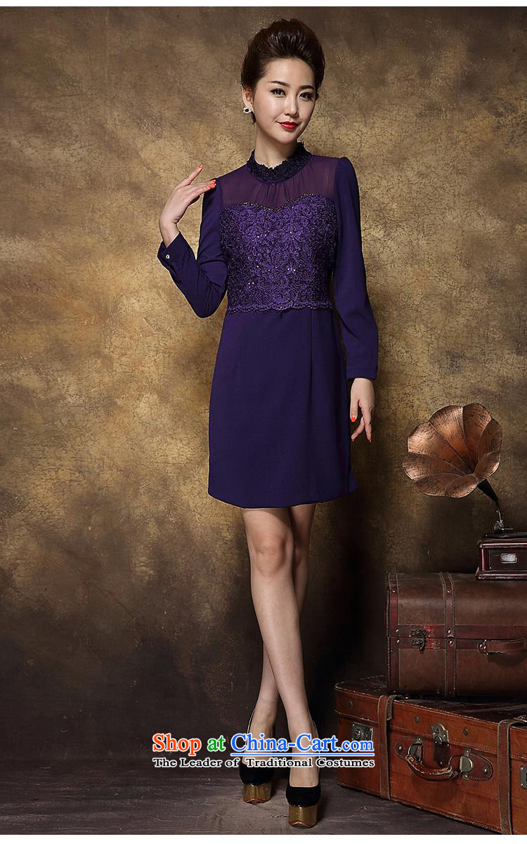 Ya-ting shop female new) 2015 Autumn elegant ladies package and large long-sleeved Lace Embroidery dresses other color M brand, prices, picture platters! The elections are supplied in the national character of distribution, so action, buy now enjoy more preferential! As soon as possible.