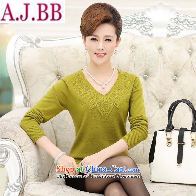 The Secretary for Health Concerns in older mother * Shop Boxed autumn knitted shirts middle-aged female long-sleeved shirt with round-neck collar larger T-shirt rubber coated red L), and recommendations 80-100 catty (rvie. involved) , , , shopping on the