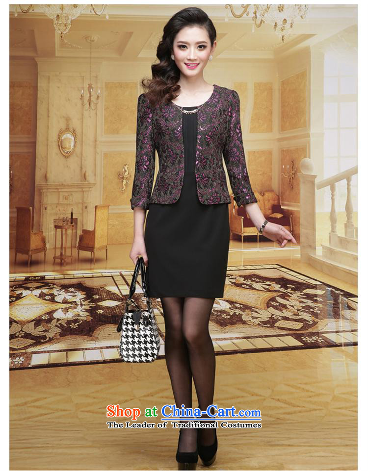 Ya-ting shop 2015 new **** aristocratic western lace elegance with mother load long-sleeved autumn dresses purple XL Photo, prices, brand platters! The elections are supplied in the national character of distribution, so action, buy now enjoy more preferential! As soon as possible.