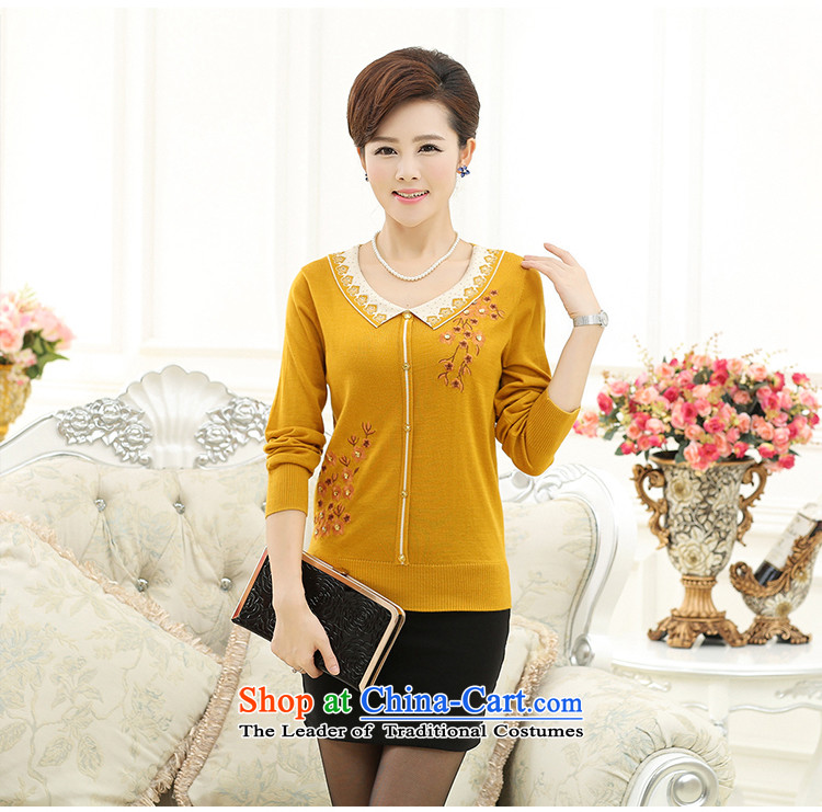 And involved shop New) Autumn *2015 of older persons in the mother Knitted Shirt sweater middle-aged women summer loose long-sleeved yellow L recommendations 90-120 catties) Picture, prices, brand platters! The elections are supplied in the national character of distribution, so action, buy now enjoy more preferential! As soon as possible.