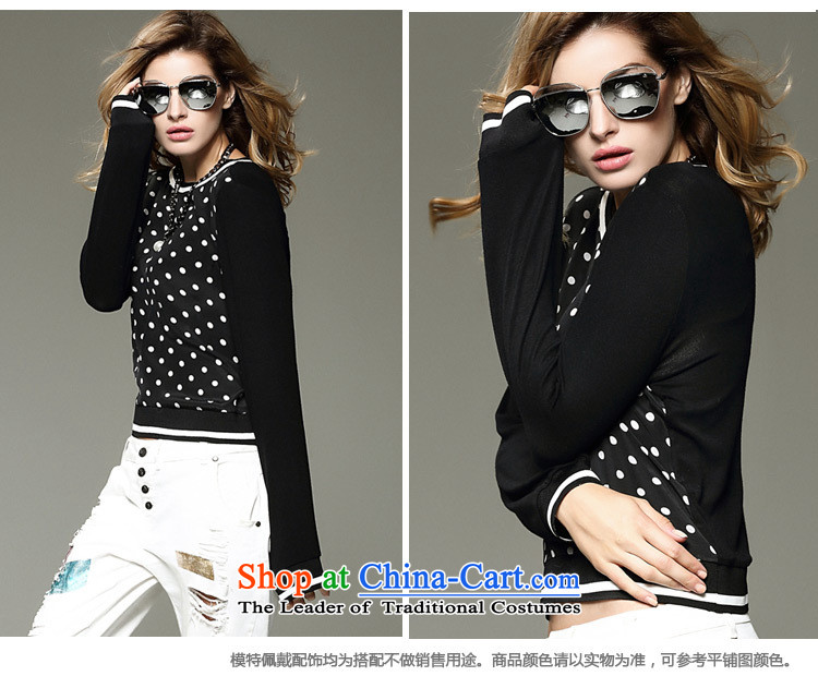 Secretary for Europe and the Autumn *2015 shops involved high female silk stamp stitching female long-sleeved T-shirt with round collar set forming the head color picture S picture shirt, prices, brand platters! The elections are supplied in the national character of distribution, so action, buy now enjoy more preferential! As soon as possible.