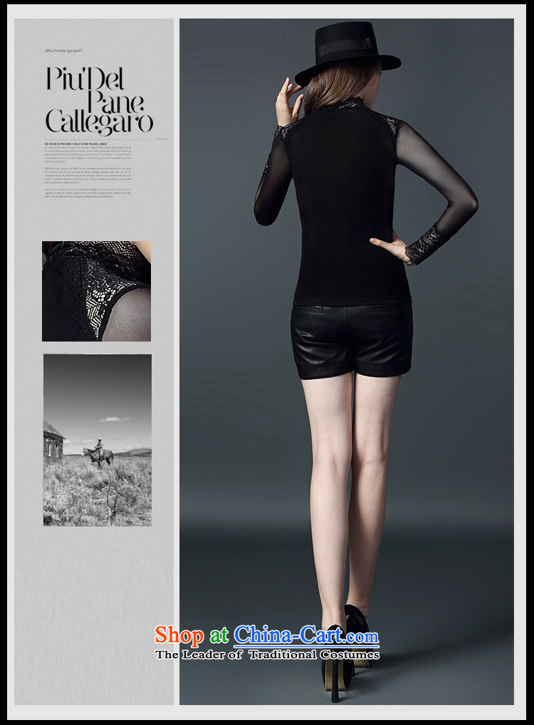 And related shop *2015 autumn and winter new products female stylish Sau San gauze stitching lace Mock-Neck Shirt, forming the long-sleeved thin Graphics Black M picture, prices, brand platters! The elections are supplied in the national character of distribution, so action, buy now enjoy more preferential! As soon as possible.