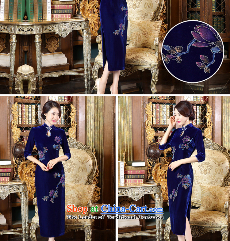 The pro-am 2015 autumn large new moms with Kim scouring pads wedding-dress daily improved long cheongsam dress dresses in long-sleeved 4XL Photo, prices, brand platters! The elections are supplied in the national character of distribution, so action, buy now enjoy more preferential! As soon as possible.