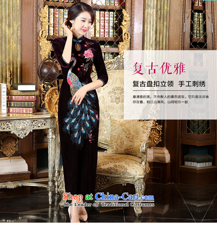 Pro-morning wedding dress code upscale Kim scouring pads installed 2015 Choo Mother of daily fashion, long skirt in sleeve length QIPAO) XL Photo, prices, brand platters! The elections are supplied in the national character of distribution, so action, buy now enjoy more preferential! As soon as possible.