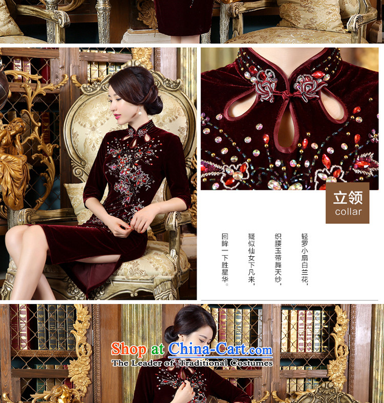 The pro-am wedding dress code load mother Kim large velvet cheongsam dress in the autumn of 2015, the new Elderly wedding dresses in female cuff 4XL Photo, prices, brand platters! The elections are supplied in the national character of distribution, so action, buy now enjoy more preferential! As soon as possible.