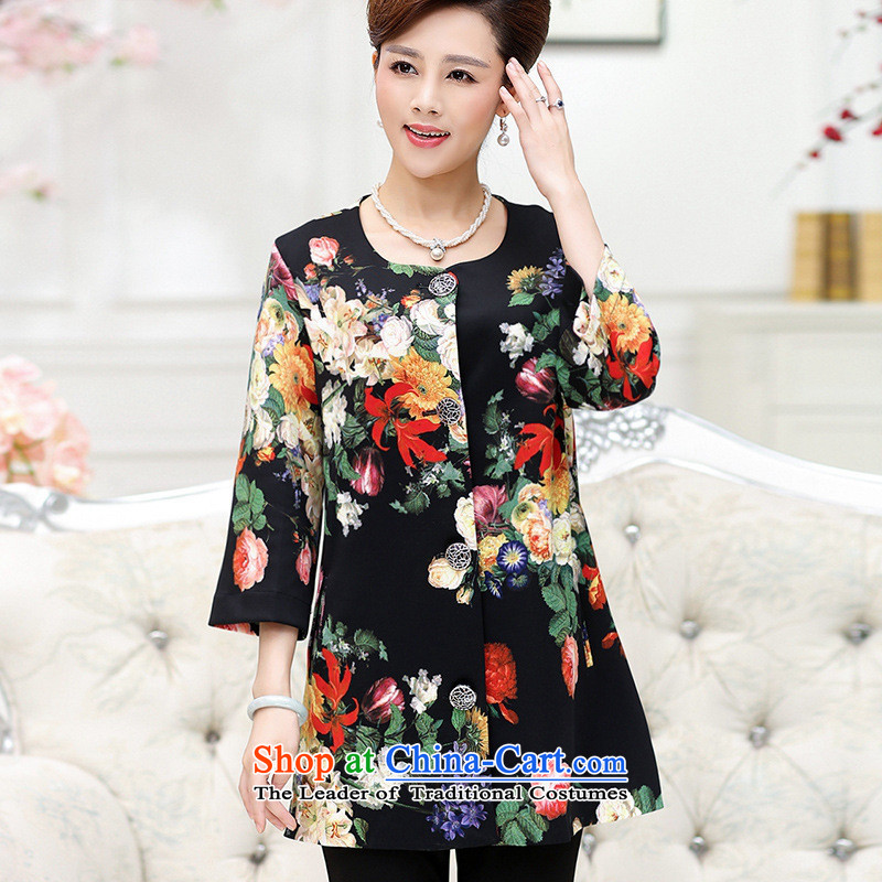 The Secretary for Health concerns of older women shop* installed on a long-sleeved shirt stamp autumn jacket middle-aged female wedding in large load mother long black windbreaker XL, and involved (rvie.) , , , shopping on the Internet
