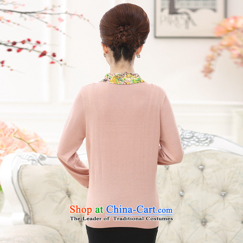The Secretary for Health concerns in the autumn of the year shop * long-sleeved T-shirt 40-50-year-old Knitted Shirt with mother lapel T-shirt with the middle-aged women fall sweaters deep purple 2XL( recommendations 135-150) and Jie (catty rvie.) , , , s