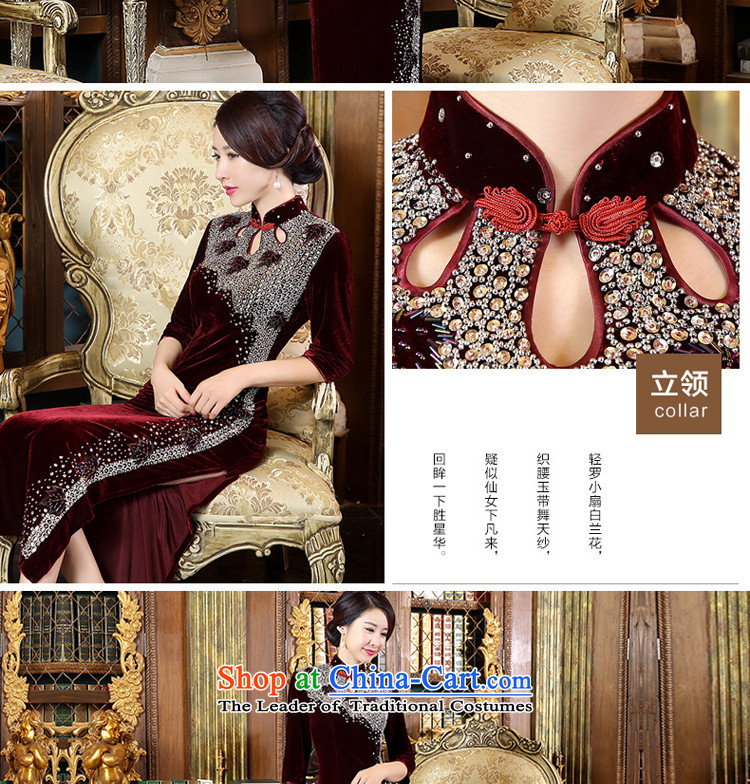 At 2015 new parent for autumn and winter by Kim scouring pads for larger mother qipao skirt wedding dresses, Ms. boxed long dresses in long-sleeved 2XL Photo, prices, brand platters! The elections are supplied in the national character of distribution, so action, buy now enjoy more preferential! As soon as possible.