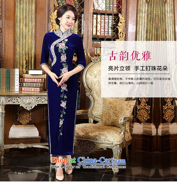 Wedding dresses pro-morning large load mother Kim scouring pads new 2015 autumn day-long stylish cheongsam dress in long-sleeved S picture, prices, brand platters! The elections are supplied in the national character of distribution, so action, buy now enjoy more preferential! As soon as possible.