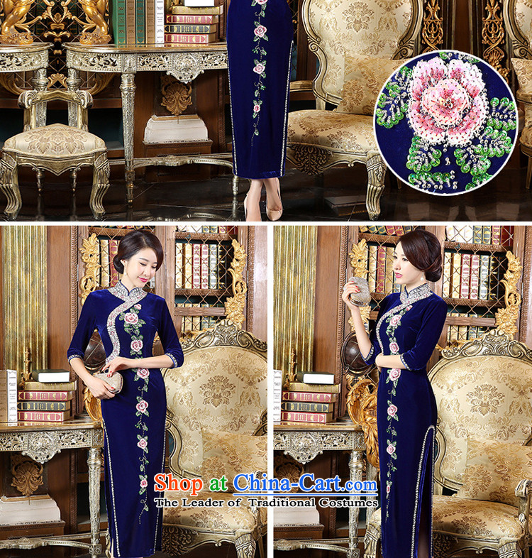 Wedding dresses pro-morning large load mother Kim scouring pads new 2015 autumn day-long stylish cheongsam dress in long-sleeved S picture, prices, brand platters! The elections are supplied in the national character of distribution, so action, buy now enjoy more preferential! As soon as possible.