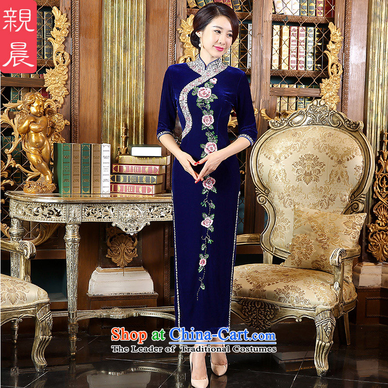 Wedding dresses pro-morning large load mother Kim scouring pads new 2015 autumn day-long stylish cheongsam dress in long-sleeved S pro-am , , , shopping on the Internet